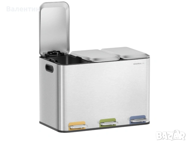 Кош за смет с 3 отделения от неръждаема стомана