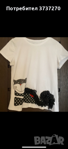 Тениска с 3д котка, снимка 1 - Тениски - 44985636