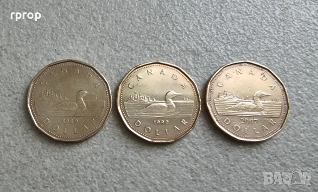 Канада . 1 долар .  3 бройки  по 1 долар . Различна Кралица., снимка 4 - Нумизматика и бонистика - 41411121