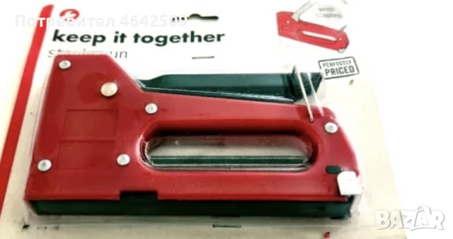 Ръчен Такер за Тапициране на Мебели със Скоби - 100 бр, снимка 3 - Други инструменти - 52420003