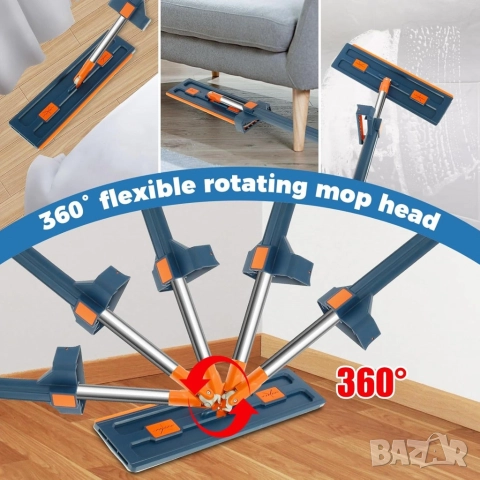 Комплект моп с 360 градуса въртене и сгъваема кофа , снимка 7 - Други стоки за дома - 52714062