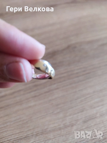 Дамски златен пръстен с диаманти, снимка 7 - Пръстени - 53514477