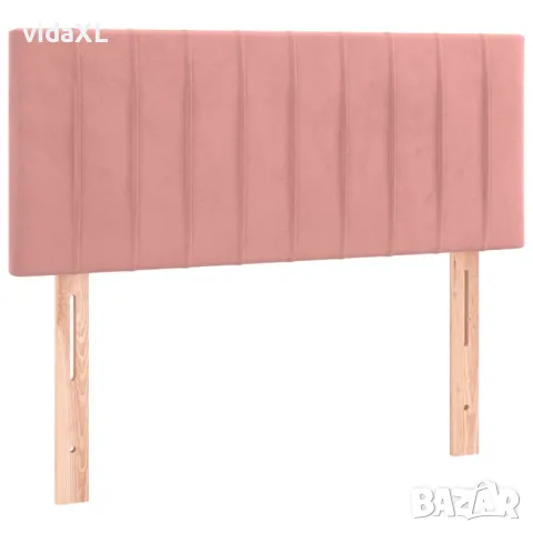 vidaXL Горна табла за легло, розова, 80x5x78/88 см, кадифе(SKU:346213), снимка 1 - Спални и легла - 49415230