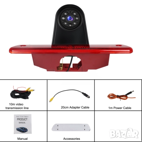 Камера за бус, Citroen Jumpy, за стоп, заден ход, задно виждане, Peugeot Expert, Toyota Proace, снимка 6 - Аксесоари и консумативи - 52048682