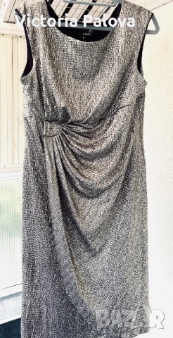 Коктейлна златисто- сребриста  рокля  LAURA , снимка 6 - Рокли - 50506890