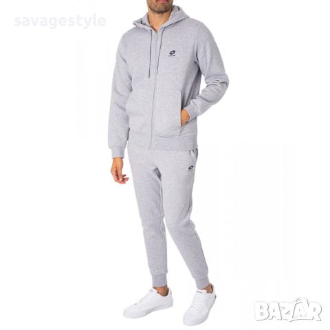 Мъжки спортен екип LOTTO Hooded Training Track Suit Melange Grey, снимка 1 - Спортни дрехи, екипи - 46705797