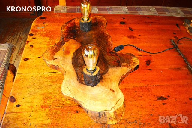 Страхотни дизайнерски лампи от орехово дърво , снимка 12 - Лампи за таван - 51404958