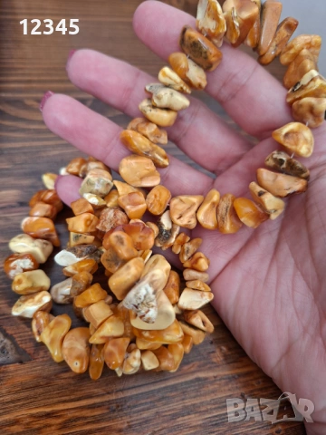 Руски стар гердан от естествен кехлибар , снимка 3 - Колиета, медальони, синджири - 54074457