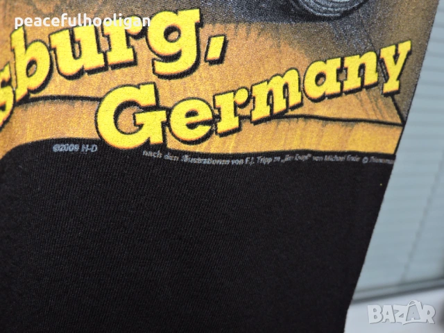 Harley Davidson Augsburg Germany мъжка тениска с двустранен принт, като ново, размер M/S, снимка 7 - Тениски - 53393485