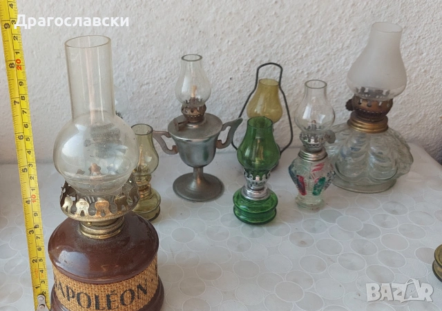 стъклени разни: Стара синя газена лампа, красива и други стъклени лампа, стъклена газена, снимка 18 - Други - 42256598