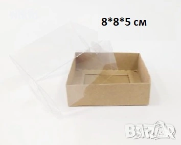 картонена кутия с прозрачен капак картонени кутии за ръчна изработка сувенир сапун фигурка кутийка , снимка 2 - Други - 37187304