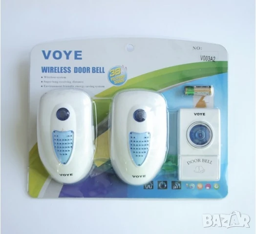 Двоен безжичен звънец до 150 метра Voye/Luckarm, 38 музикални тона