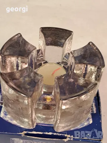 Масивен кристален свещник   21/2, снимка 2 - Декорация за дома - 49155578