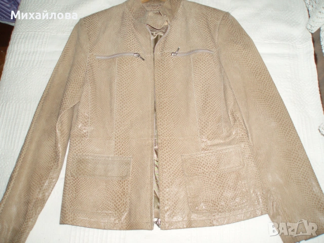 Кожено яке от естествена кожа + подарък велурено яке естествен велур