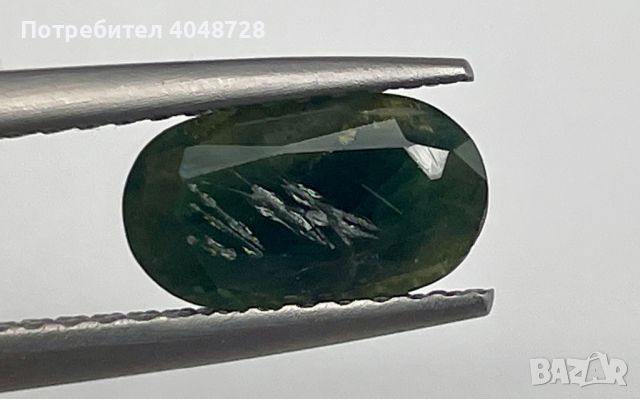 Естествен зелен сапфир 3.90ct. - Мадагаскар, снимка 4 - Други - 45602360