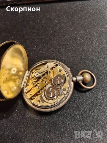 Швейцарски СРЕБЪРЕН джобен часовник 1901г. - Промоция, снимка 17 - Джобни - 49241222