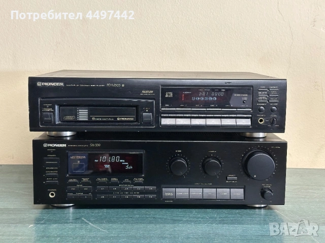 Винтидж Аудио Система PIONEER: Ресивър SX-339 & 6-Дисков Чейнджър PD-M503, снимка 6 - Аудиосистеми - 54169441