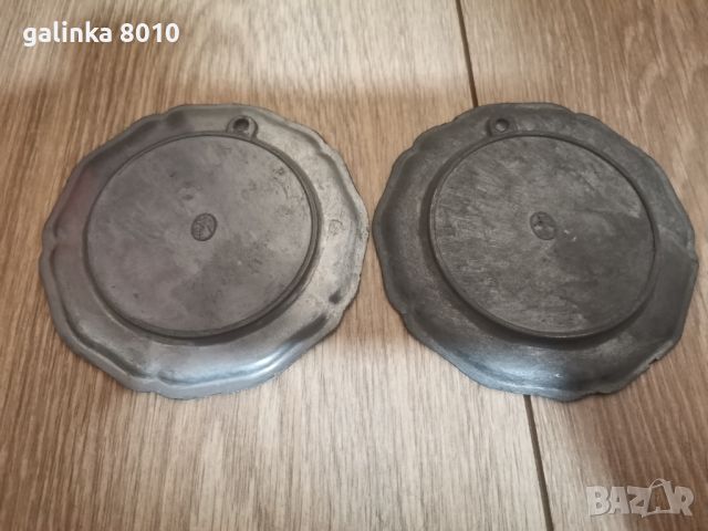 Стари Немски цинкови чинийки, снимка 3 - Антикварни и старинни предмети - 46460130