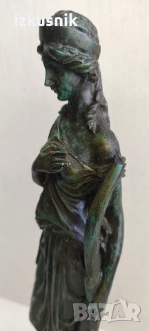 Старинна италианска статуетка Артемида, снимка 6 - Антикварни и старинни предмети - 50794818