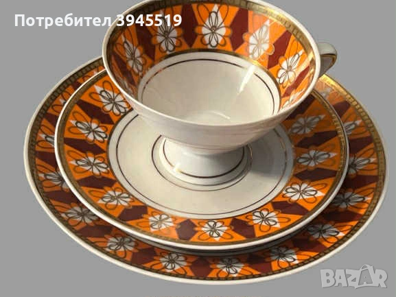 Троен сет порцелан , снимка 2 - Антикварни и старинни предмети - 53236043