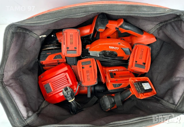 Hilti Сет - Акумулаторно зеге, циркуляр, винтоверт, ъглошлайф и перфоратор, снимка 13 - Други инструменти - 54084156