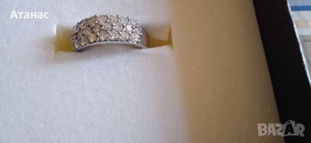 Сребърен пръстен с цирконий, снимка 2 - Пръстени - 46277036