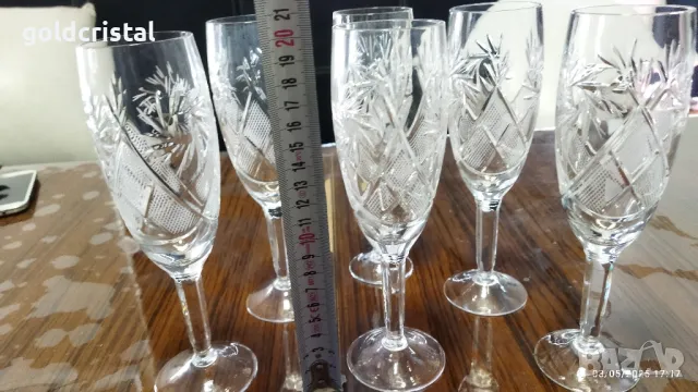 руски кристални чаши , снимка 4 - Антикварни и старинни предмети - 50147717