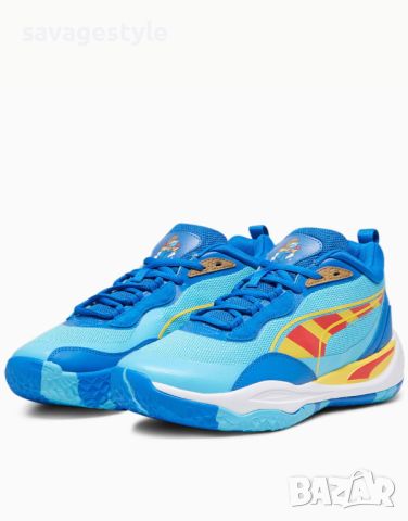 Маратонки PUMA x The Smurfs Playmaker Pro Basketball Shoes Blue/Multi, снимка 3 - Маратонки - 45750030