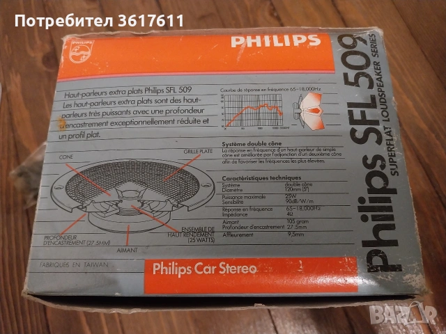 Ретро колони Philips, колонки за автомобил, снимка 13 - Аксесоари и консумативи - 53512817