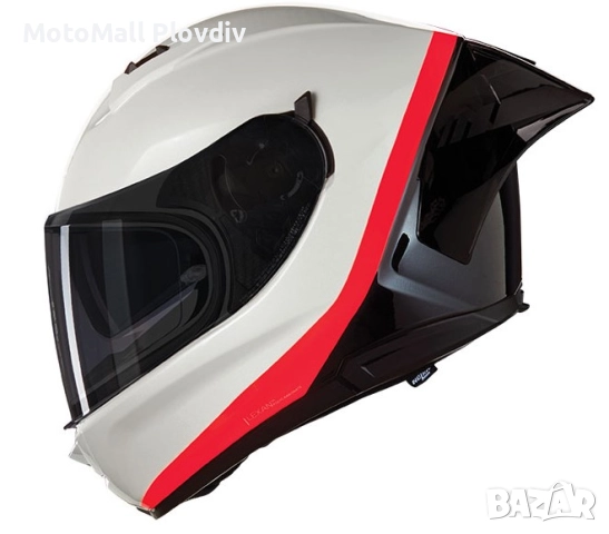 Каска Nolan N60-6 Sport Verniciatura Speciale 347 White Black Orange – Гланц ECE 22.06, снимка 2 - Аксесоари и консумативи - 51893952