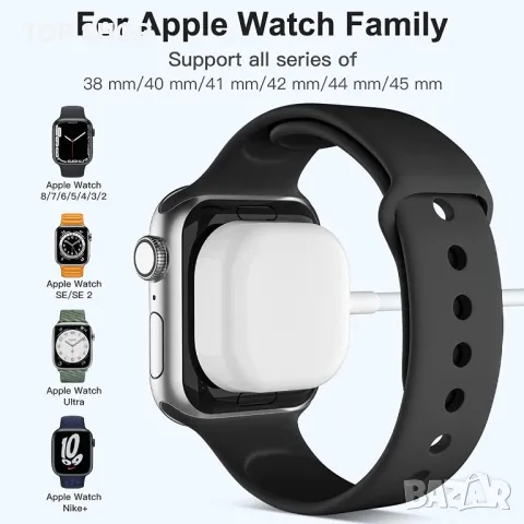 Зарядно за Apple Watch,1,5M кабел за бързо магнитно зареждане,iWatch за Apple Watch8 7 6 5 4 3 2SE, снимка 2 - Безжични зарядни - 48476959