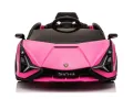 Lamborghini Sian 12V – Детска акумулаторна кола, Розова, EVA гуми, снимка 1