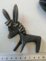 бронзова фигурка Walter Bosse Donkey Brass Figurine Pen Holder, Austria, 1950s, снимка 2