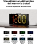 LIORQUE Будилник за нощно шкафче, цифров будилник с 8 цвята голям LED дисплей, снимка 3