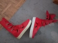 Ново!Червени интересни кецове от естествена кожа , снимка 6