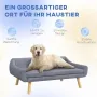 Диван за кучета PawHut Pet Sofa, скандинавски дизайн, сваляща се тапицерия, кадифен вид, снимка 7