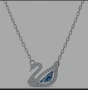 Колие Swarovski /silver blue, снимка 4