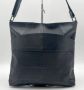 Стилна дамска чанта от естествена к. с дълга дръжка за рамо 28/28см, снимка 1 - Чанти - 45246047