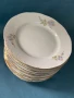 11 броя Български порцеланови чинии - Разград  , златен кант, снимка 3