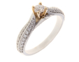  пръстен от бяло злато с диаманти, снимка 1 - Пръстени - 45060327