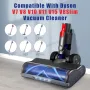 Нова Четка за прахосмукачка Dyson V7 V8 V10 V11 V15 – LED, Мек Валяк, V-Четка, снимка 2