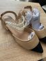 Обувки с перли Шанел бежови пантофки бели chanel