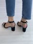 Официални дамски сандали с бляскави детайли за въздействащ външен вид, снимка 4