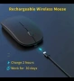 Bluetooth/Блутуут Ултратънка и преносима безжична мишка с акумулаторна батерия с тънък дизайн , снимка 10