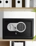 Дигитален сейф, стоманена конструкция, достъп с код/ключ, 31x20x20см, снимка 8