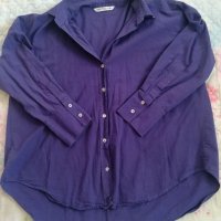 Zara лилава дамска риза, снимка 6 - Ризи - 45224372