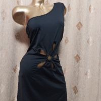 4XL Черна рокля със изрязано цвете , снимка 8 - Рокли - 45216064