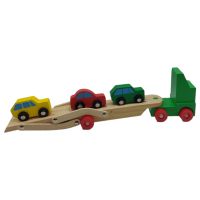 Дървен автовоз с колички , снимка 3 - Коли, камиони, мотори, писти - 45114258