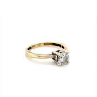 Златен дамски пръстен 2,32гр. размер:54 14кр. проба:585 модел:23573-1, снимка 2 - Пръстени - 45408362