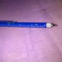 Метална химикалка нова маркова 7 части -две отвертки-химикал-стилус-нивелир-линия в см и в инча, снимка 1 - Ученически пособия, канцеларски материали - 45879210